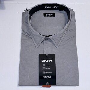 DKNY Mens Long Sleeve Sport Shirt XXL - Natural Stretch & 100% Cotton 2XL